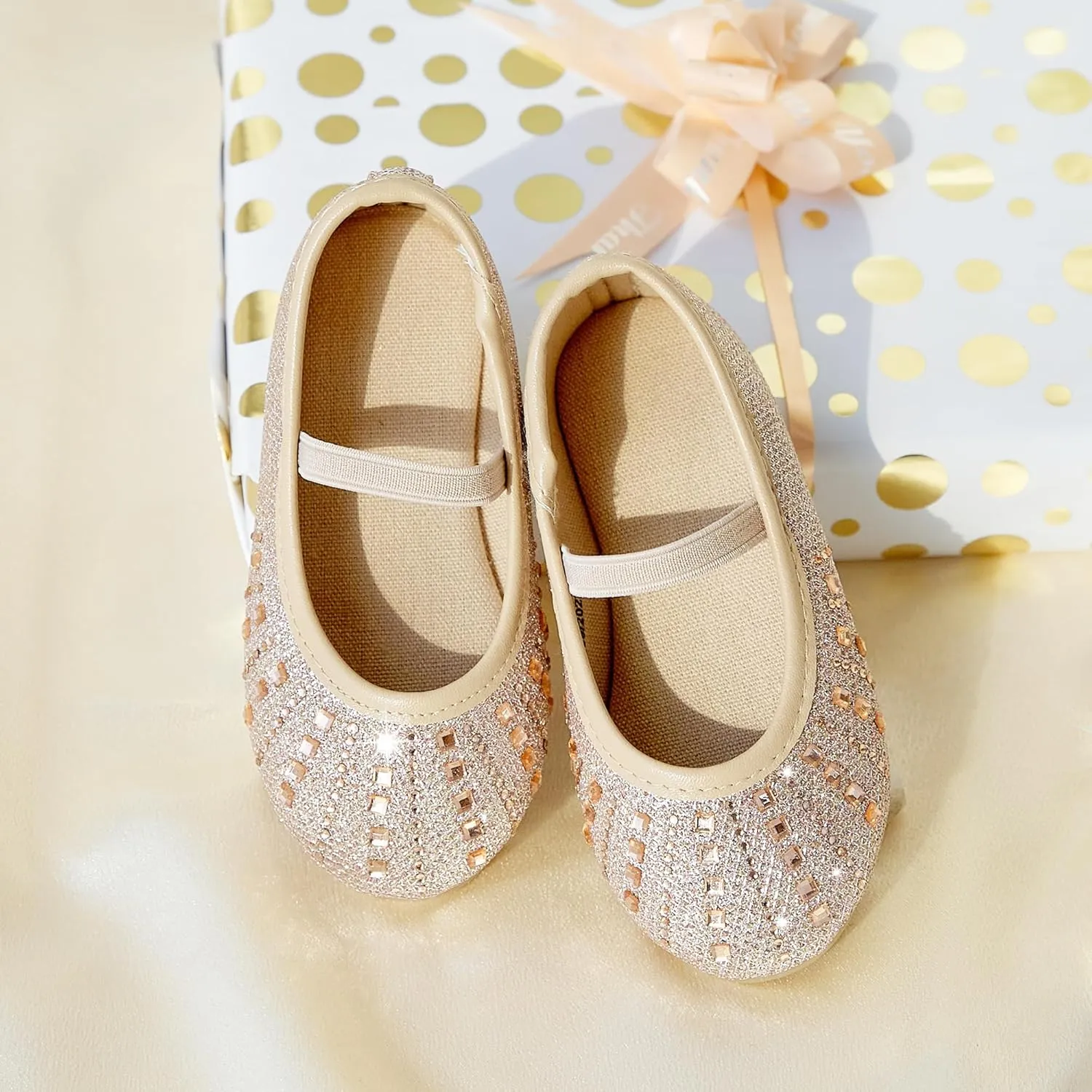 Flaryzone Toddler/Little Girls' Ballerina Flat Mary Jane Princess Dress Shoes - Wedding School Party