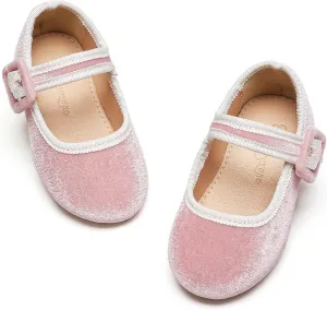 Flaryzone Toddler/Little Girls' Ballerina Flat Mary Jane Princess Dress Shoes - Wedding School Party