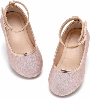 Flaryzone Toddler/Little Girls' Ballerina Flat Mary Jane Princess Dress Shoes - Wedding School Party
