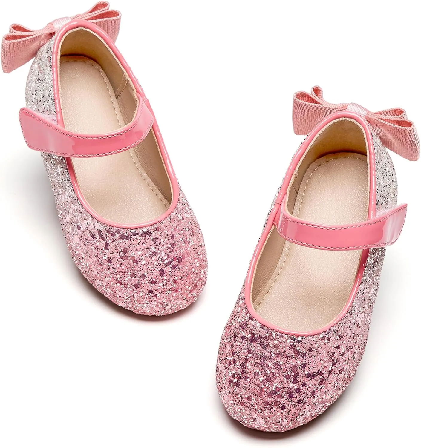Flaryzone Toddler/Little Girls' Ballerina Flat Mary Jane Princess Dress Shoes - Wedding School Party