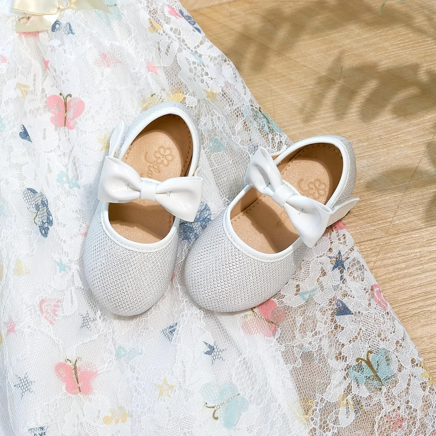 Flaryzone Toddler/Little Girls' Ballerina Flat Mary Jane Princess Dress Shoes - Wedding School Party