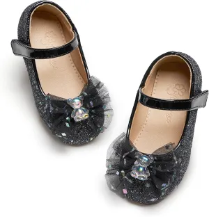 Flaryzone Toddler/Little Girls' Ballerina Flat Mary Jane Princess Dress Shoes - Wedding School Party