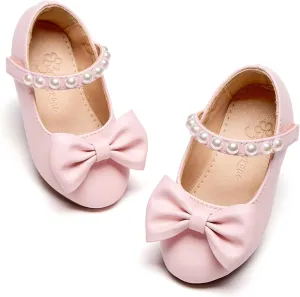 Flaryzone Toddler/Little Girls' Ballerina Flat Mary Jane Princess Dress Shoes - Wedding School Party