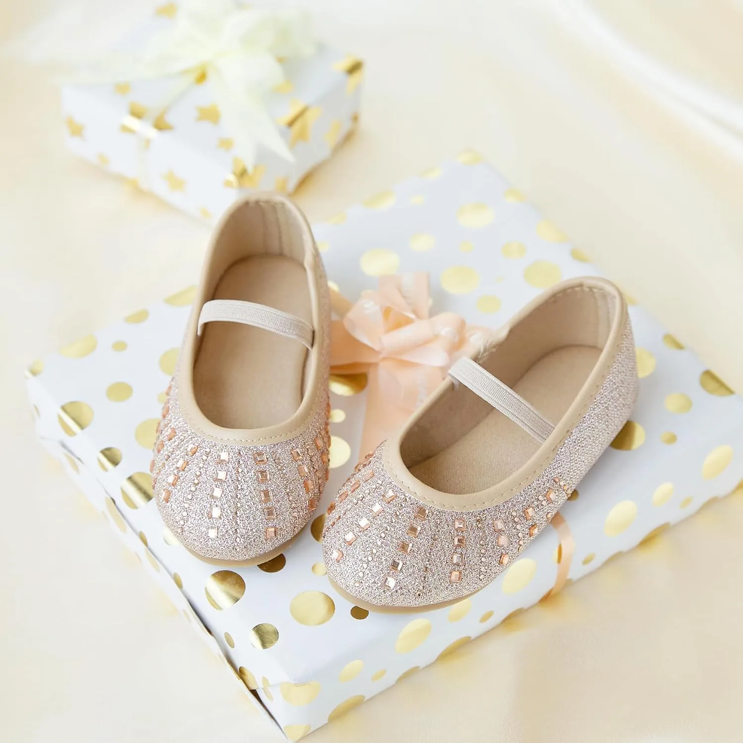 Flaryzone Toddler/Little Girls' Ballerina Flat Mary Jane Princess Dress Shoes - Wedding School Party