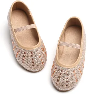 Flaryzone Toddler/Little Girls' Ballerina Flat Mary Jane Princess Dress Shoes - Wedding School Party