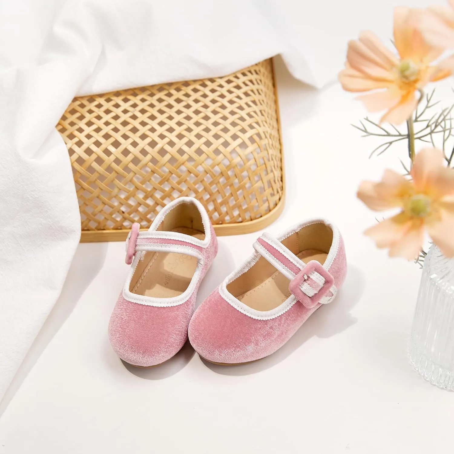 Flaryzone Toddler/Little Girls' Ballerina Flat Mary Jane Princess Dress Shoes - Wedding School Party