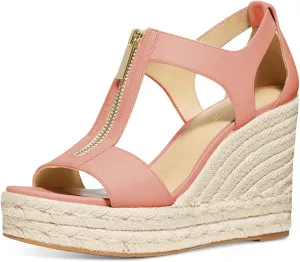 FOWT Women Espadrille Wedge Sandals Platform Open Toe High Heels Hollow Cut Zipper Dressy Shoes Size 4-16 US