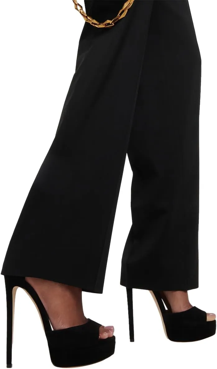 FOWT Women Platform Peep Toe Pumps Stiletto High Heel D'orsays Ankle Strap Party Ballroom Dressy Shoes Size 4-16 US