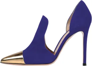 FOWT Women Pointed Cap Toe Pumps Slip on Stiletto High Heel D'orsays Dressy Prom Evening Party Shoes Size 4-16 US