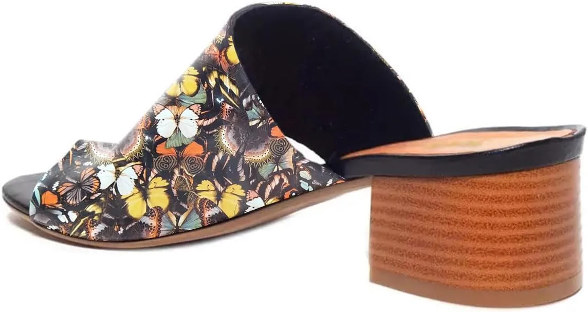 FOWT Women Round Toe Flip Flops Chunky Block Low Heel Slipper Mules Summer Beach Travel Sandal Shoes Size 4-16 US