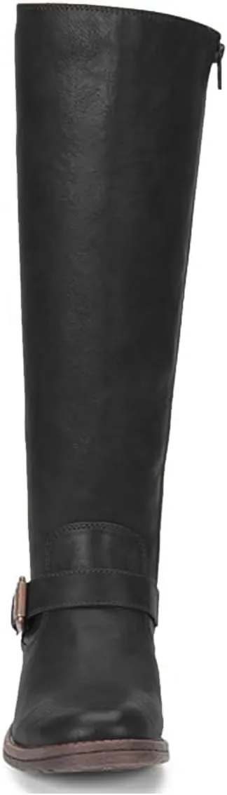 FOWT Women Round Toe Knee High Boots Lace up Low Heel Riding Boots Side Zipper Daily Outfit Casual Cowboy Shoes Size 4-16 US