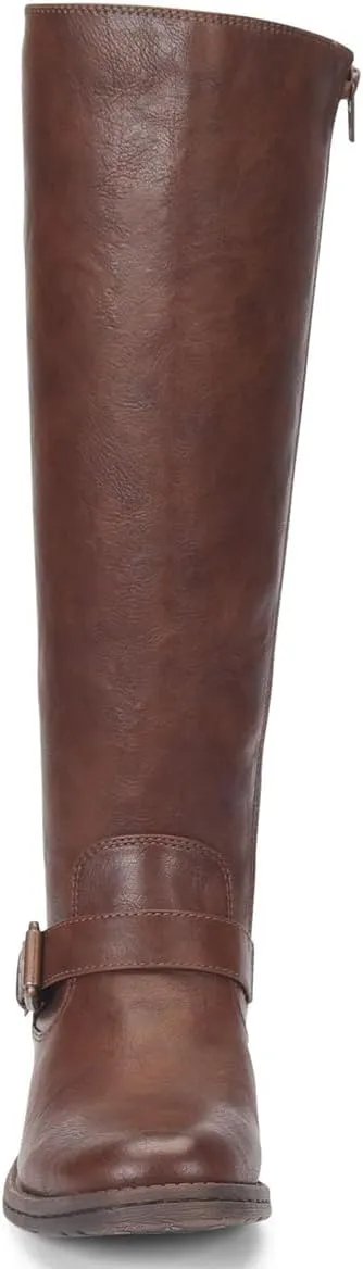 FOWT Women Round Toe Knee High Boots Lace up Low Heel Riding Boots Side Zipper Daily Outfit Casual Cowboy Shoes Size 4-16 US