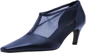 FOWT Women Sexy Mesh Square Toe Pumps Kitten Low Heel Ankle Boots Pull on Fashion Party Dance Shoes Size 4-16 US