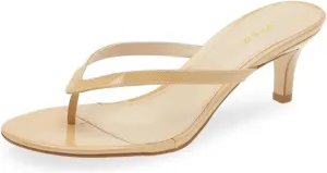 FOWT Women Split Toe Flip Flops Kitten Low Heel Slippers Slip on Casual Indoor Outdoor Dressy Shoes Size 4-16 US