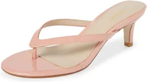 FOWT Women Split Toe Flip Flops Kitten Low Heel Slippers Slip on Casual Indoor Outdoor Dressy Shoes Size 4-16 US