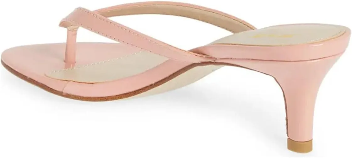 FOWT Women Split Toe Flip Flops Kitten Low Heel Slippers Slip on Casual Indoor Outdoor Dressy Shoes Size 4-16 US