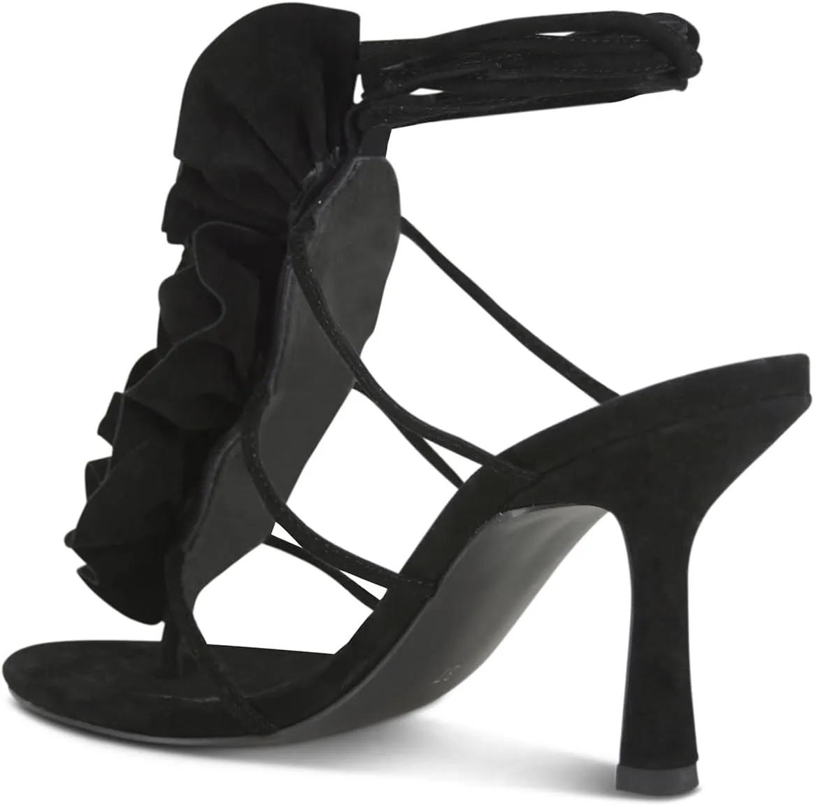 FOWT Women Split Toe Flower Sandals Lace up Stiletto High Heels Elegant Founce Party Wedding Dance Shoes Size 4-16 US