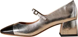FOWT Women Sqaure Cap Toe Mary Janes Chunky Block Low Heel Pumps Fashion Two Tone Office School Daily Shoes Size 4-16 US