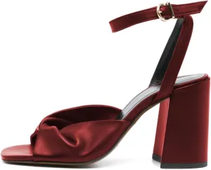 FOWT Women Square Open Toe Sandals Ankle Strap Chunky Block High Heels Fashion Knot Party Club Shoes Size 4-16 US