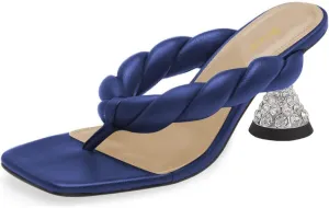 FOWT Women Square Split Toe Mules Block Mid Heel Flip Flops Slip on Fashion Outdooe Slipper Shoes Size 4-16 US