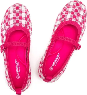 Frank Mully Girls Dress Shoes Mary Janes Girl Flats Slip on Ballet Flat Party School Shoes with Bow Toddler/Little Kid/Big Kid