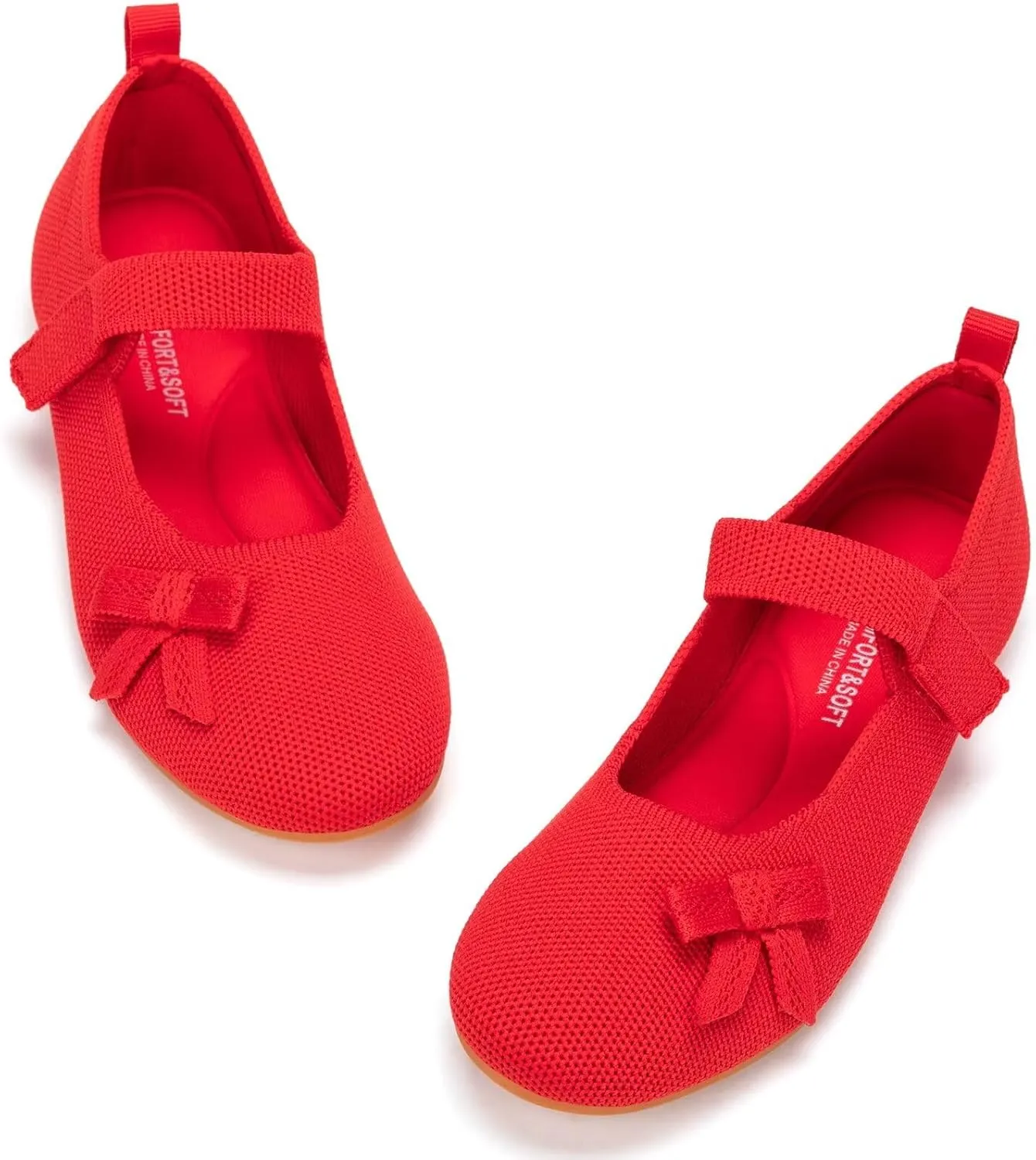Frank Mully Girls Dress Shoes Mary Janes Girl Flats Slip on Ballet Flat Party School Shoes with Bow Toddler/Little Kid/Big Kid