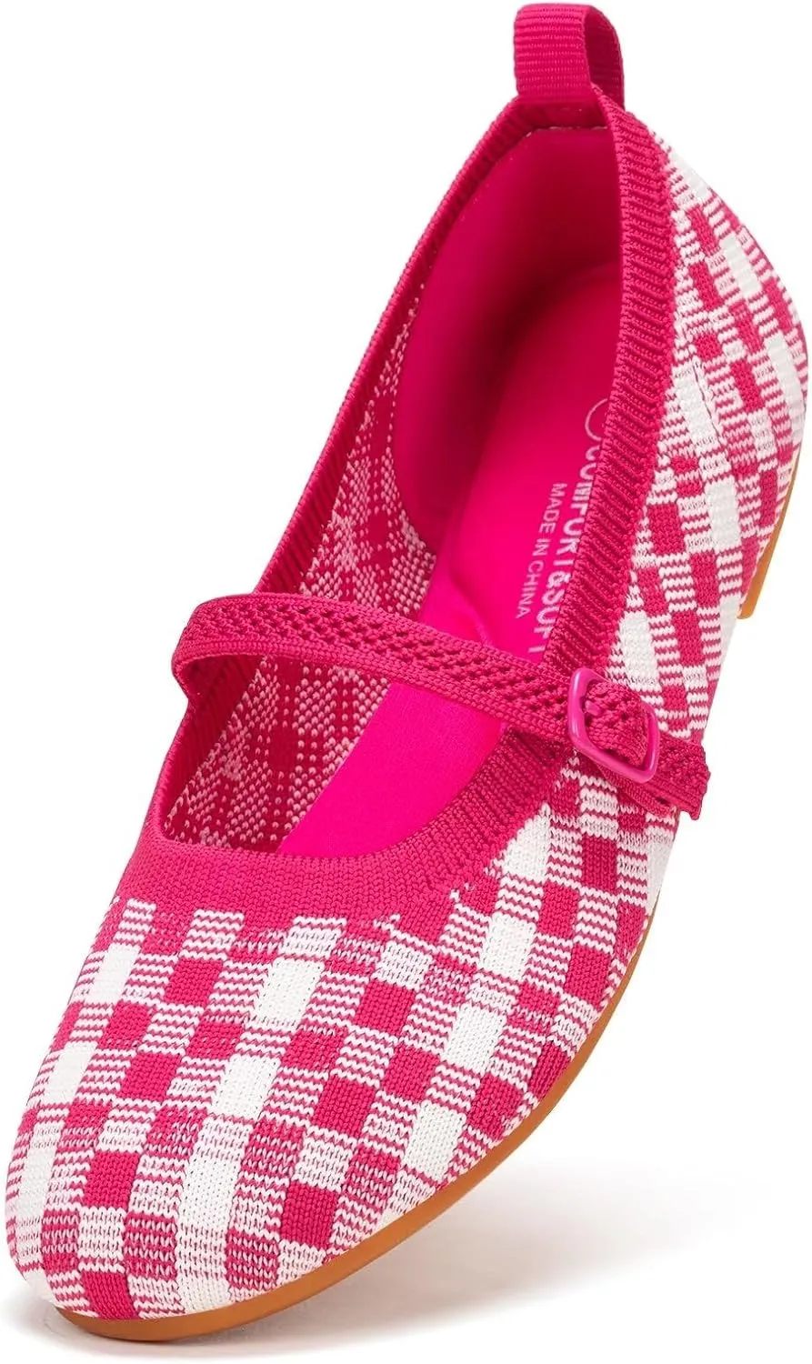 Frank Mully Girls Dress Shoes Mary Janes Girl Flats Slip on Ballet Flat Party School Shoes with Bow Toddler/Little Kid/Big Kid