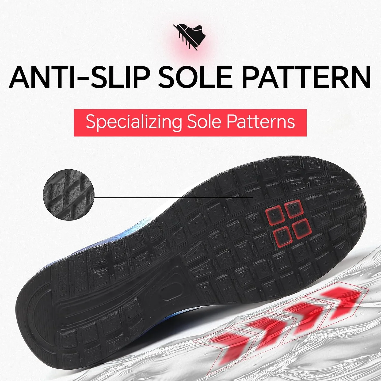 Furuian Steel Toe Shoes for Men Women with Cushion Safety Shoes Lightweight Composite Toe Non Slip Steel Toe Sneakers Indestructible Work Sneakers