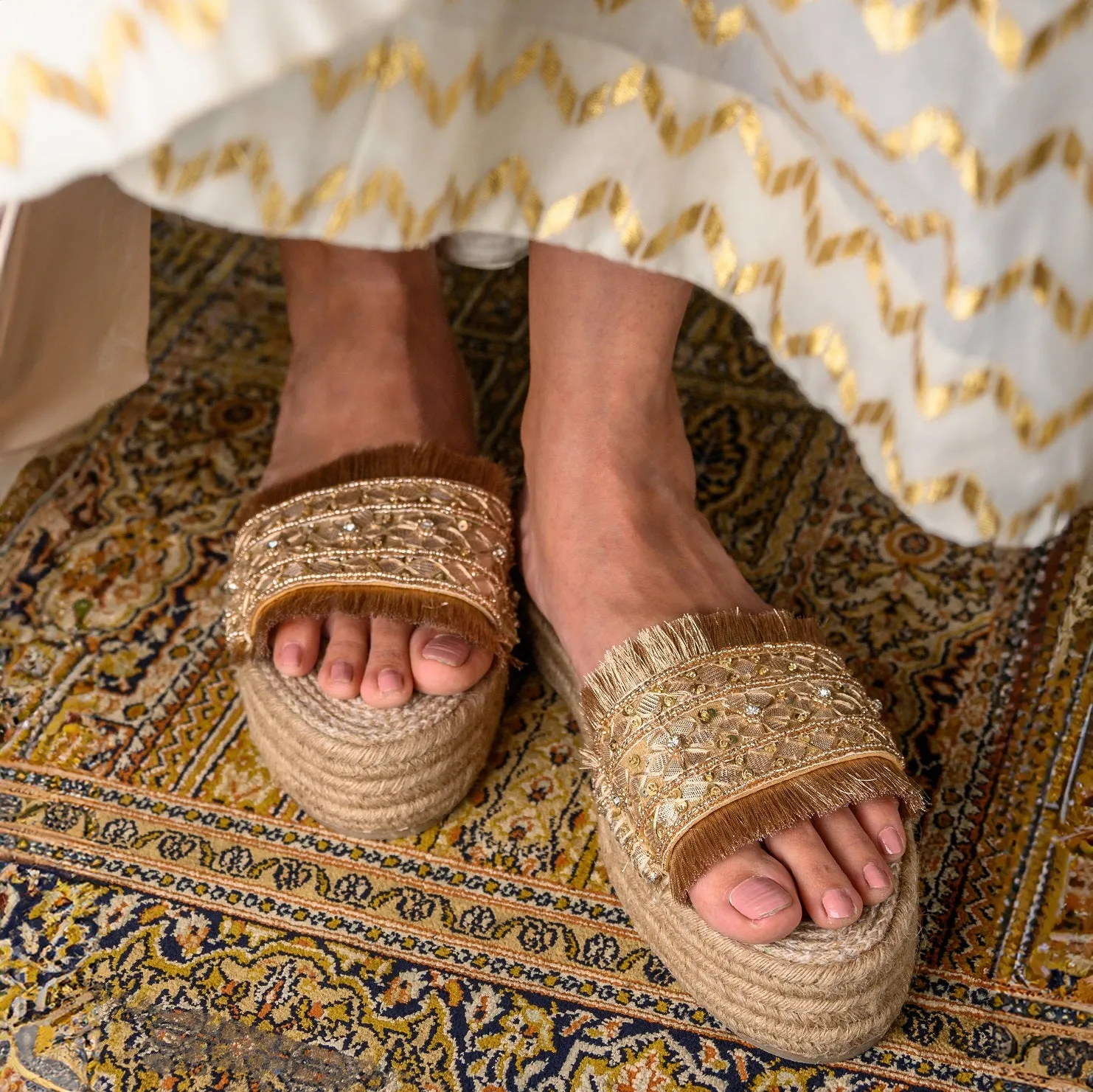 Gajra Gold Espadrilles