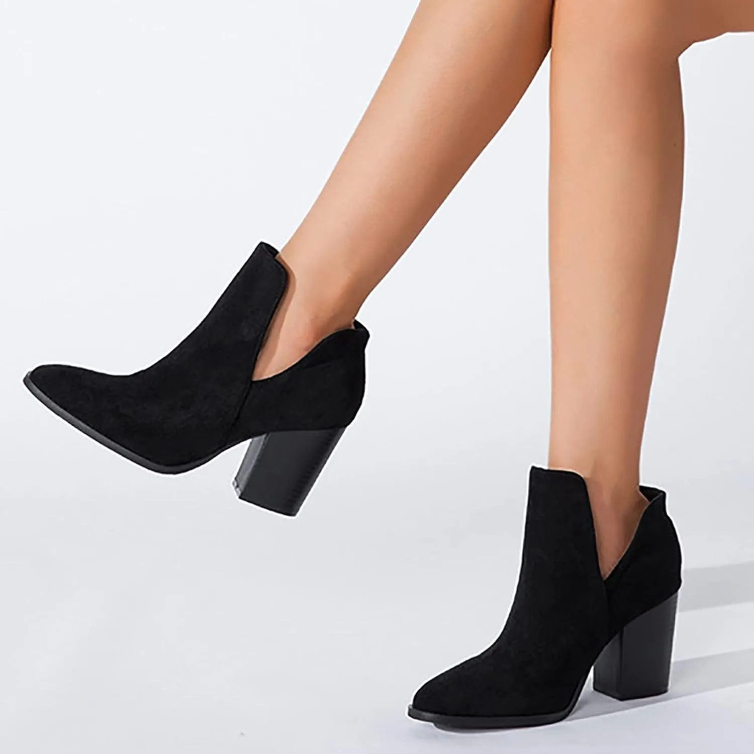 Gibobby Cowboy Boots for Women Square Toe Women Cowgirl Boots Ladies Retro Ankle Boots Embroidered Western Short Boots 52