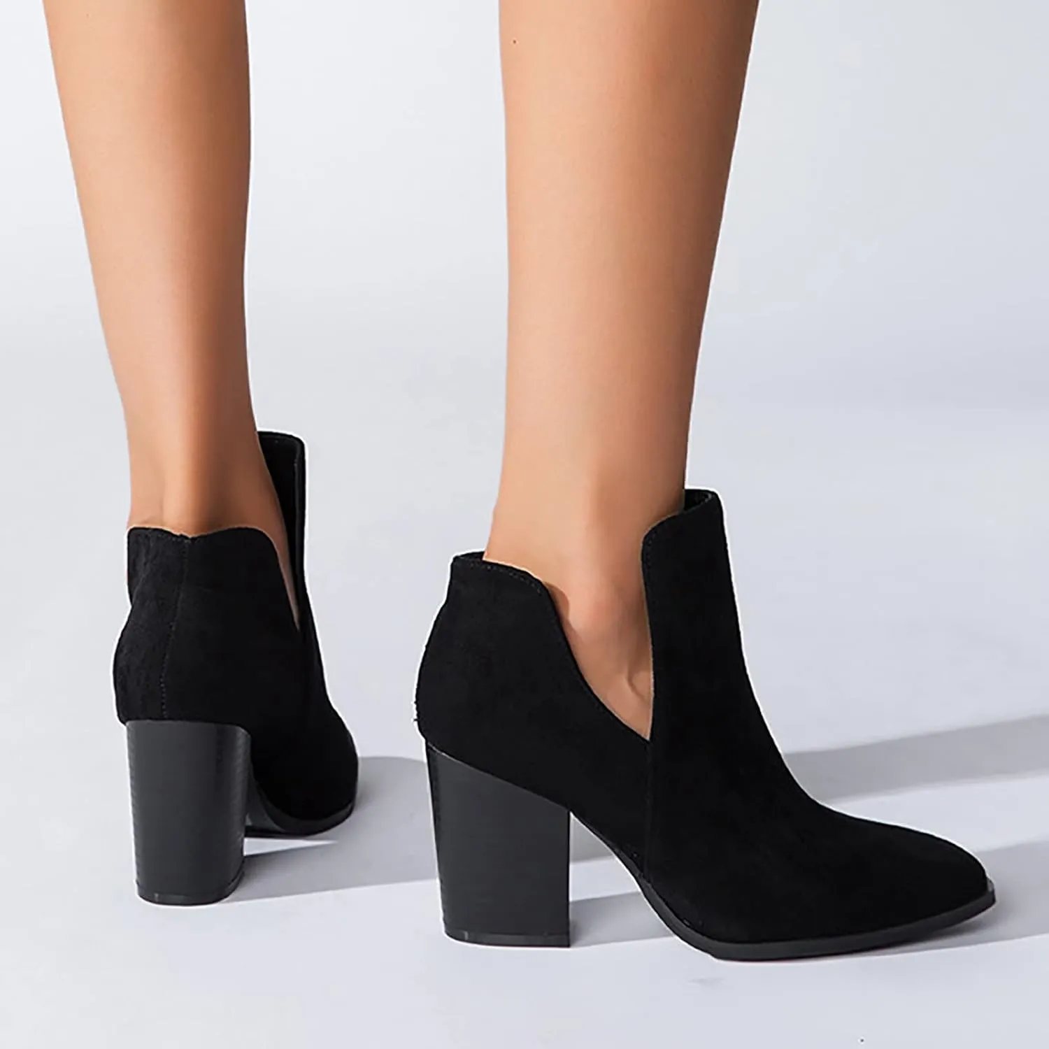 Gibobby Cowboy Boots for Women Square Toe Women Cowgirl Boots Ladies Retro Ankle Boots Embroidered Western Short Boots 52