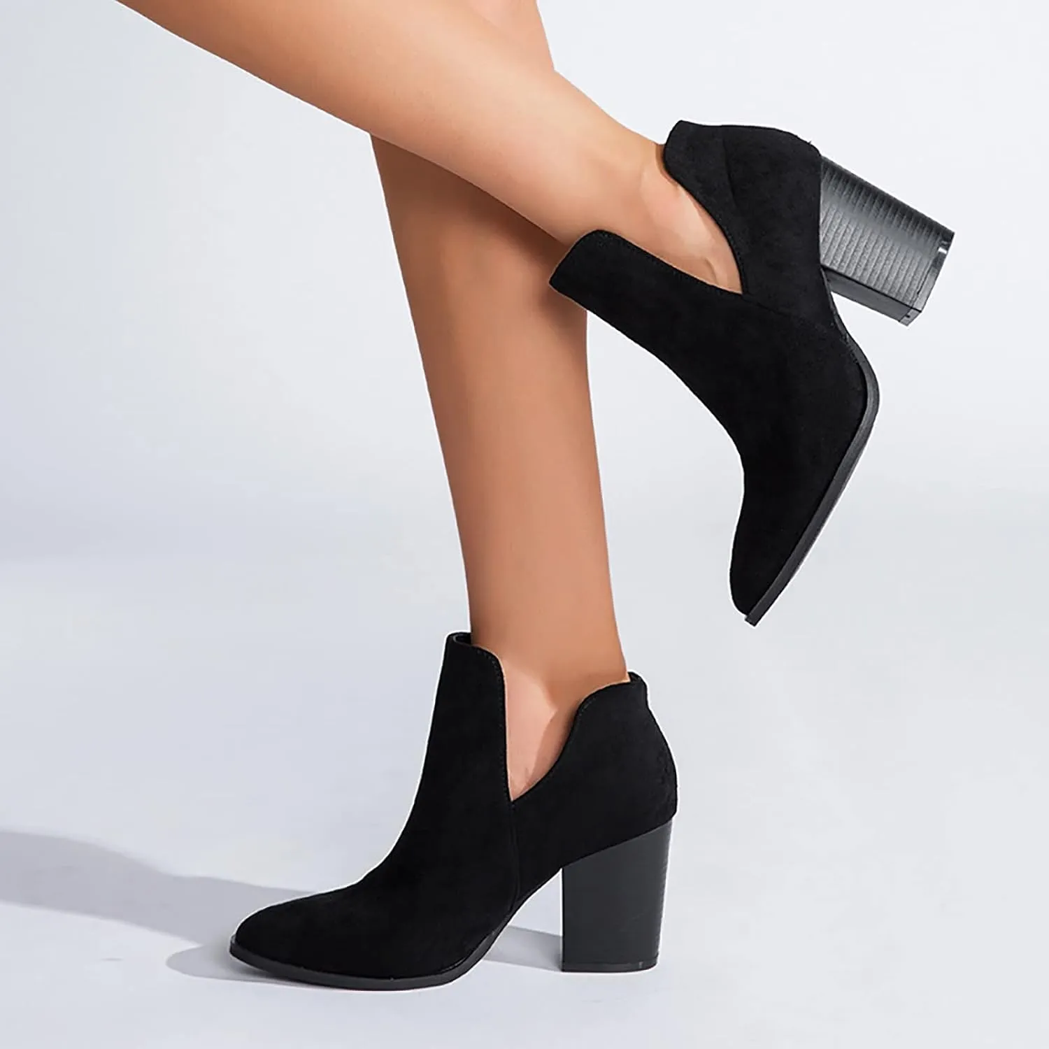 Gibobby Cowboy Boots for Women Square Toe Women Cowgirl Boots Ladies Retro Ankle Boots Embroidered Western Short Boots 52