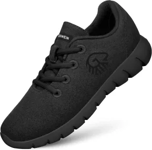 GIESSWEIN Merino Runners Men - Breathable Merino Wool 3D Stretch Sneakers, Lightweight Men's Casual Shoes with Replaceable Footbed