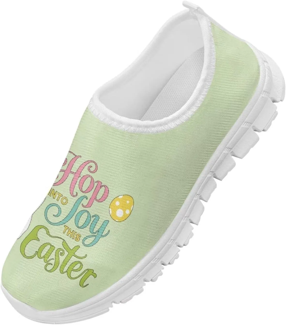 Girls Easter Shoes Kids Slip On Sneakers Cute Running Athlitic Shoes