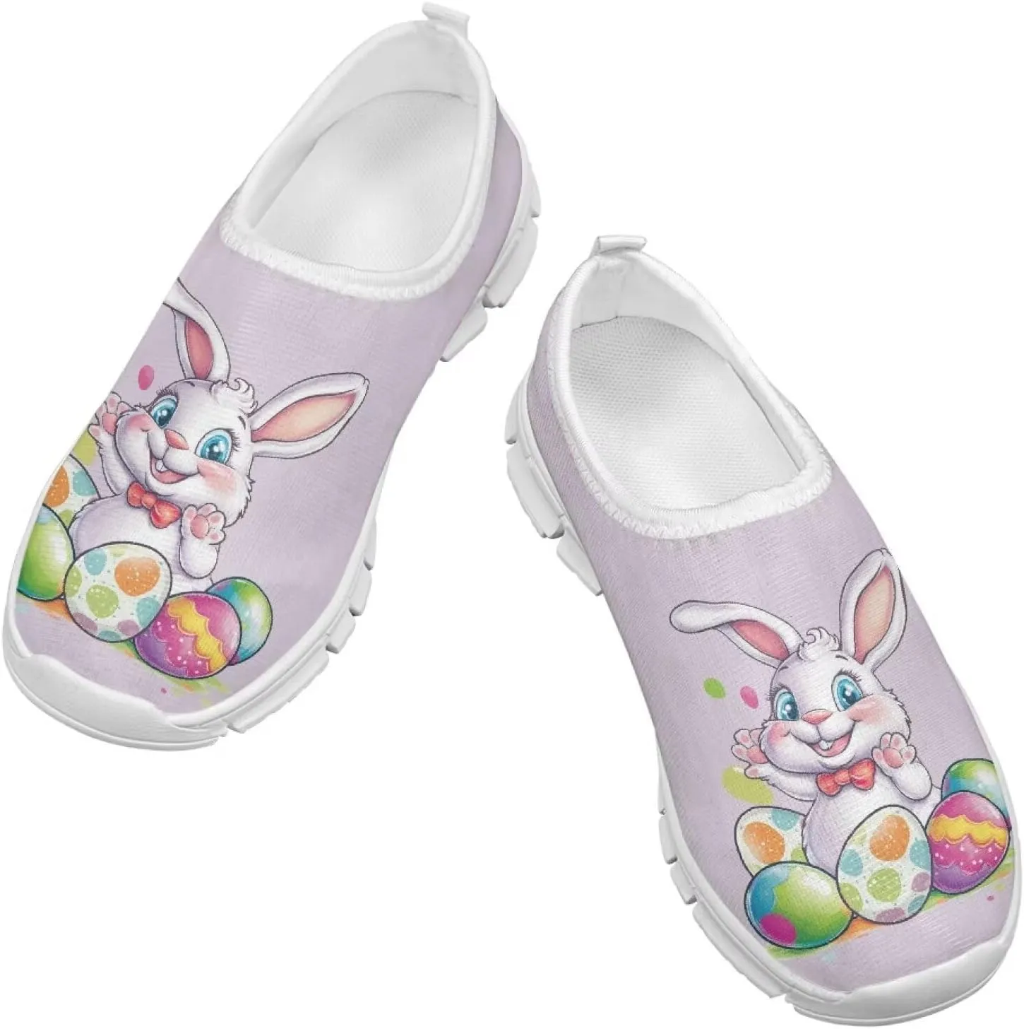 Girls Easter Shoes Kids Slip On Sneakers Cute Running Athlitic Shoes