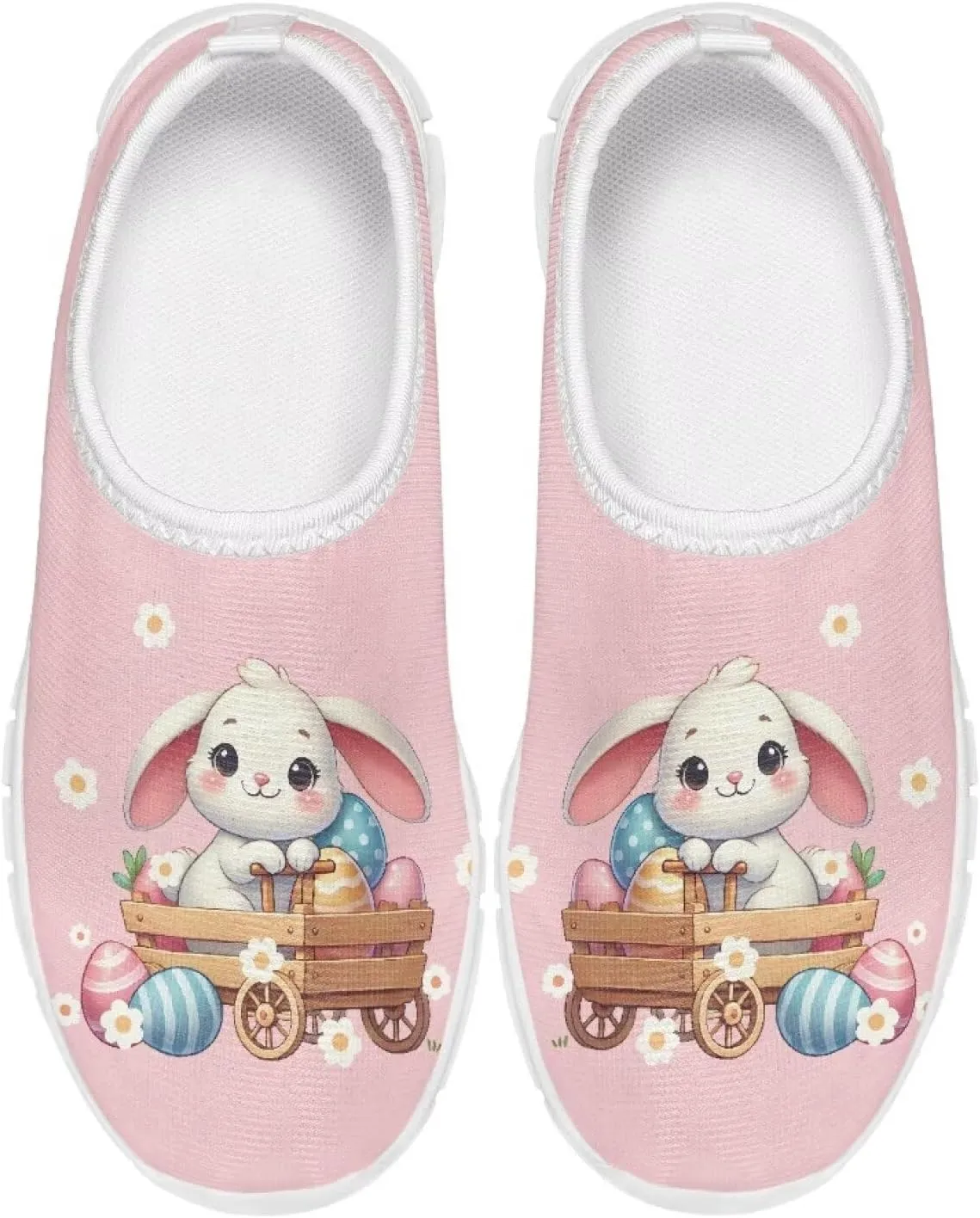 Girls Easter Shoes Kids Slip On Sneakers Cute Running Athlitic Shoes