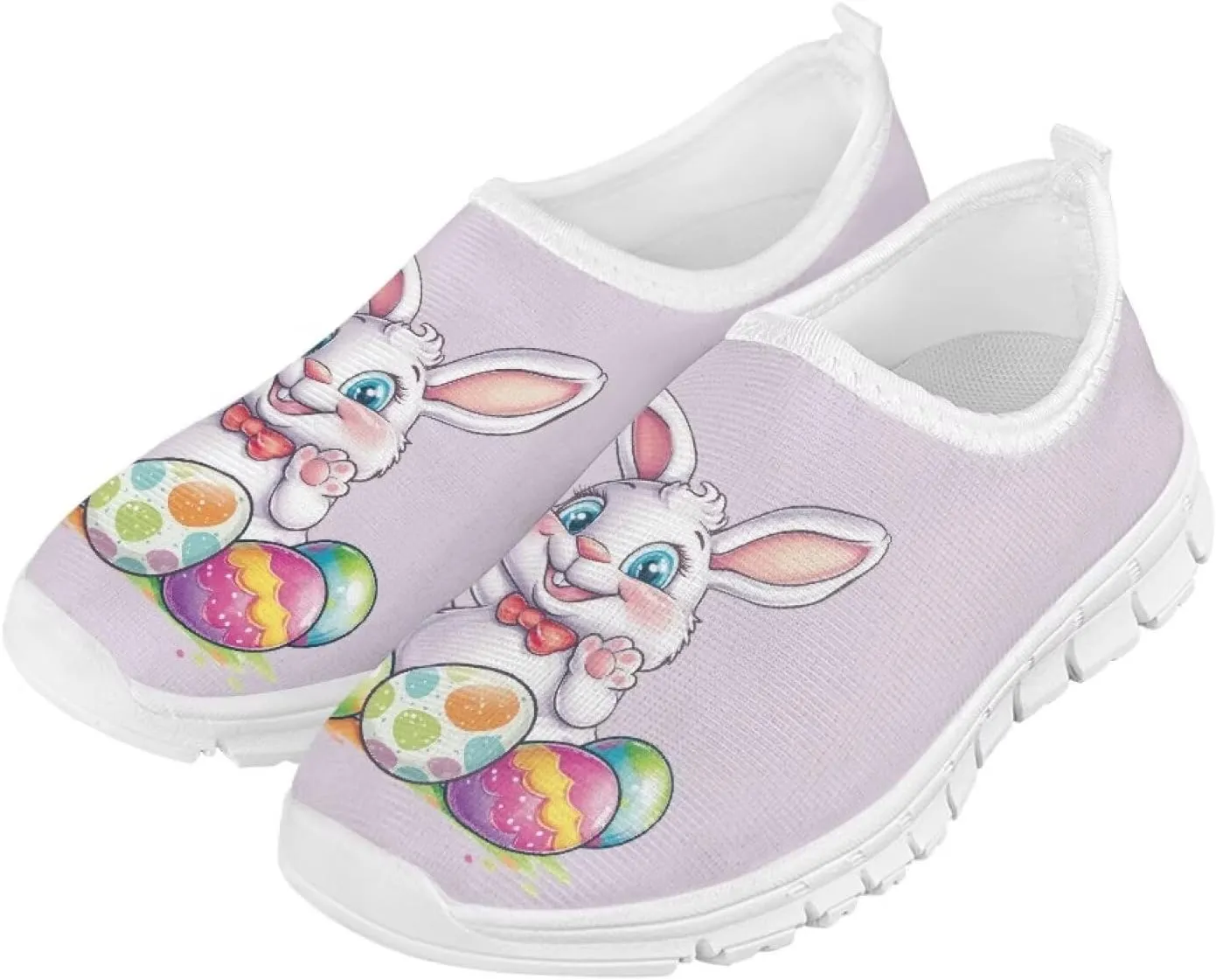 Girls Easter Shoes Kids Slip On Sneakers Cute Running Athlitic Shoes