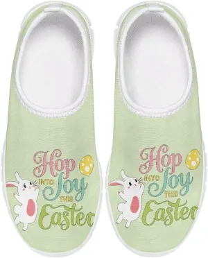 Girls Easter Shoes Kids Slip On Sneakers Cute Running Athlitic Shoes