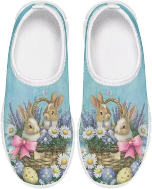 Girls Slip On Sneakers Cute Easter Gifts for Kids Tennis Gym Shoes