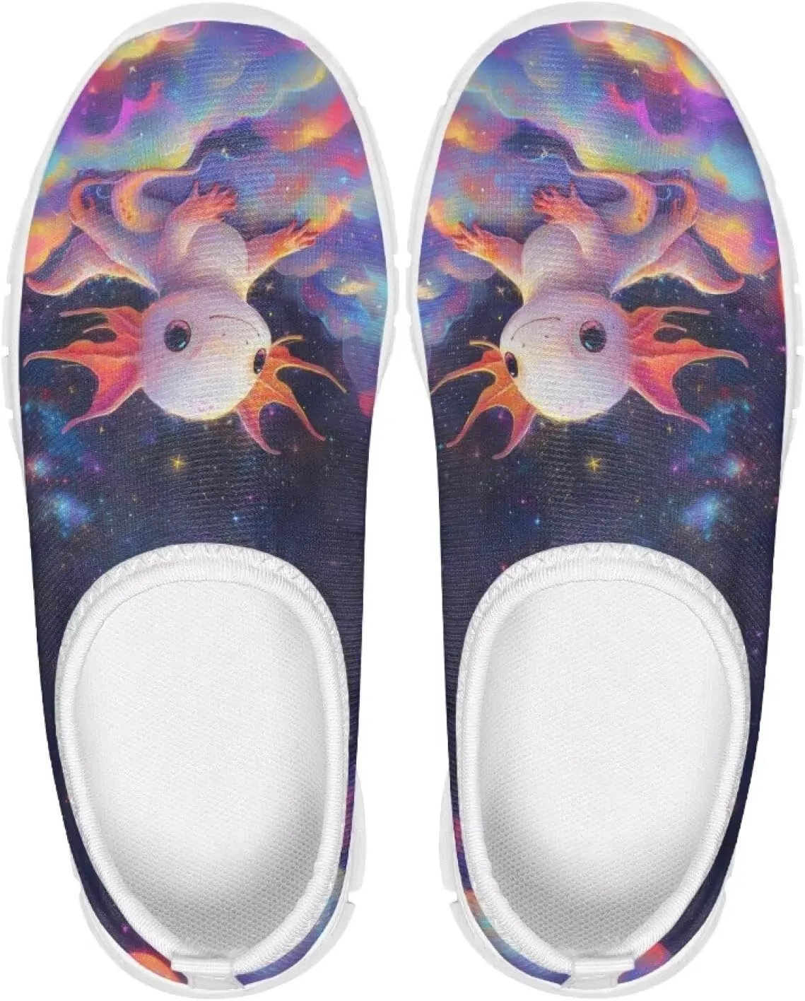 Girls Slip On Sneakers Cute Kids Tennis Running Shoes Axolotl Themed