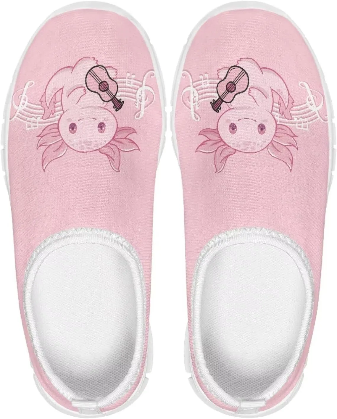 Girls Slip On Sneakers Cute Kids Tennis Running Shoes Axolotl Themed