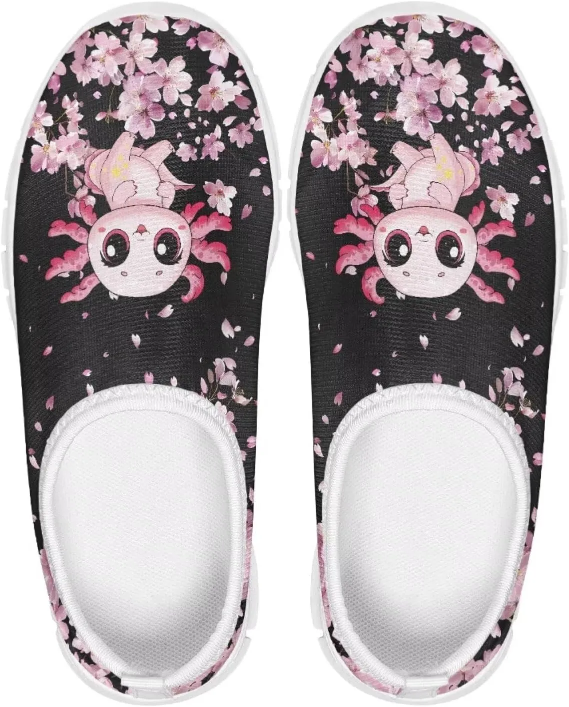 Girls Slip On Sneakers Cute Kids Tennis Running Shoes Axolotl Themed