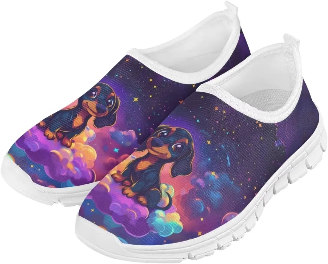 Girls Slip On Sneakers Shoes Animals Themed Kids Tennis Running Shoes