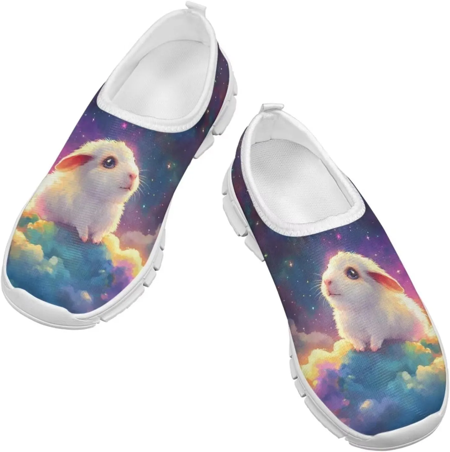 Girls Slip On Sneakers Shoes Animals Themed Kids Tennis Running Shoes