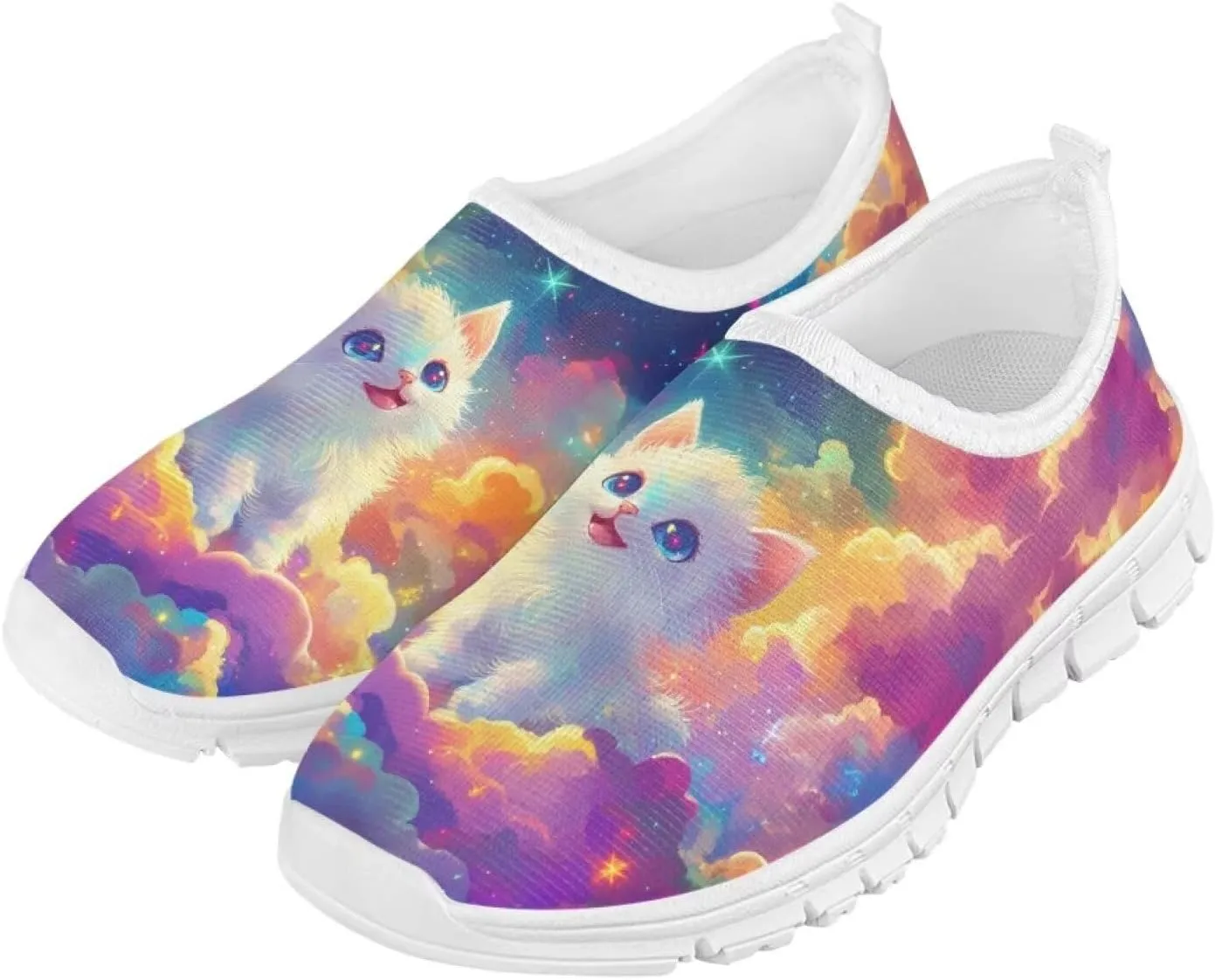 Girls Slip On Sneakers Shoes Animals Themed Kids Tennis Running Shoes