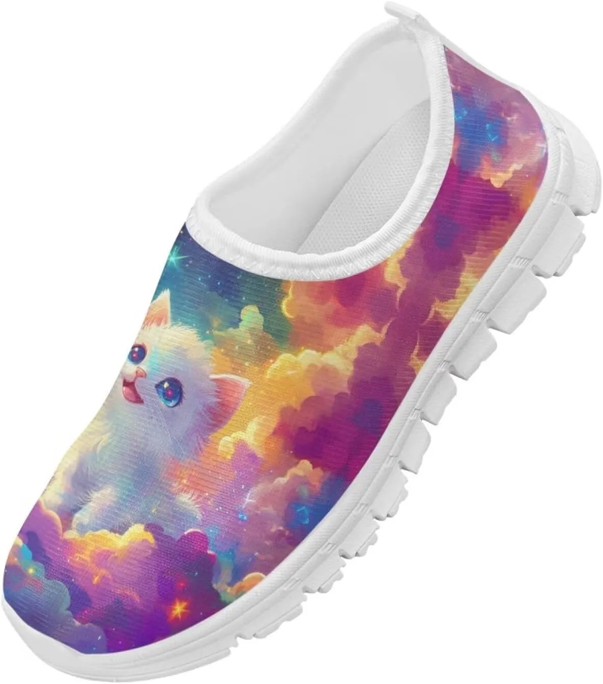 Girls Slip On Sneakers Shoes Animals Themed Kids Tennis Running Shoes