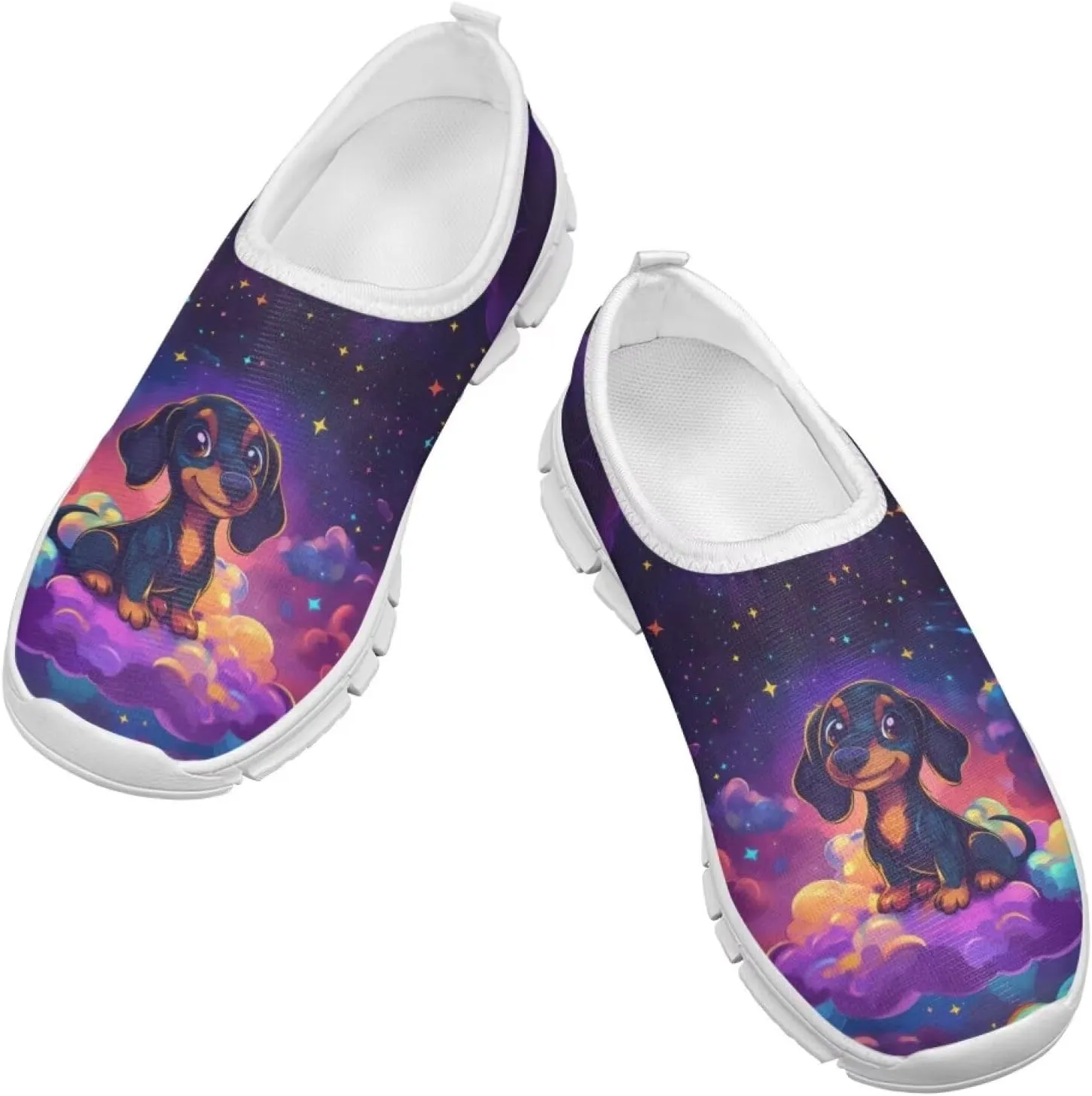 Girls Slip On Sneakers Shoes Animals Themed Kids Tennis Running Shoes