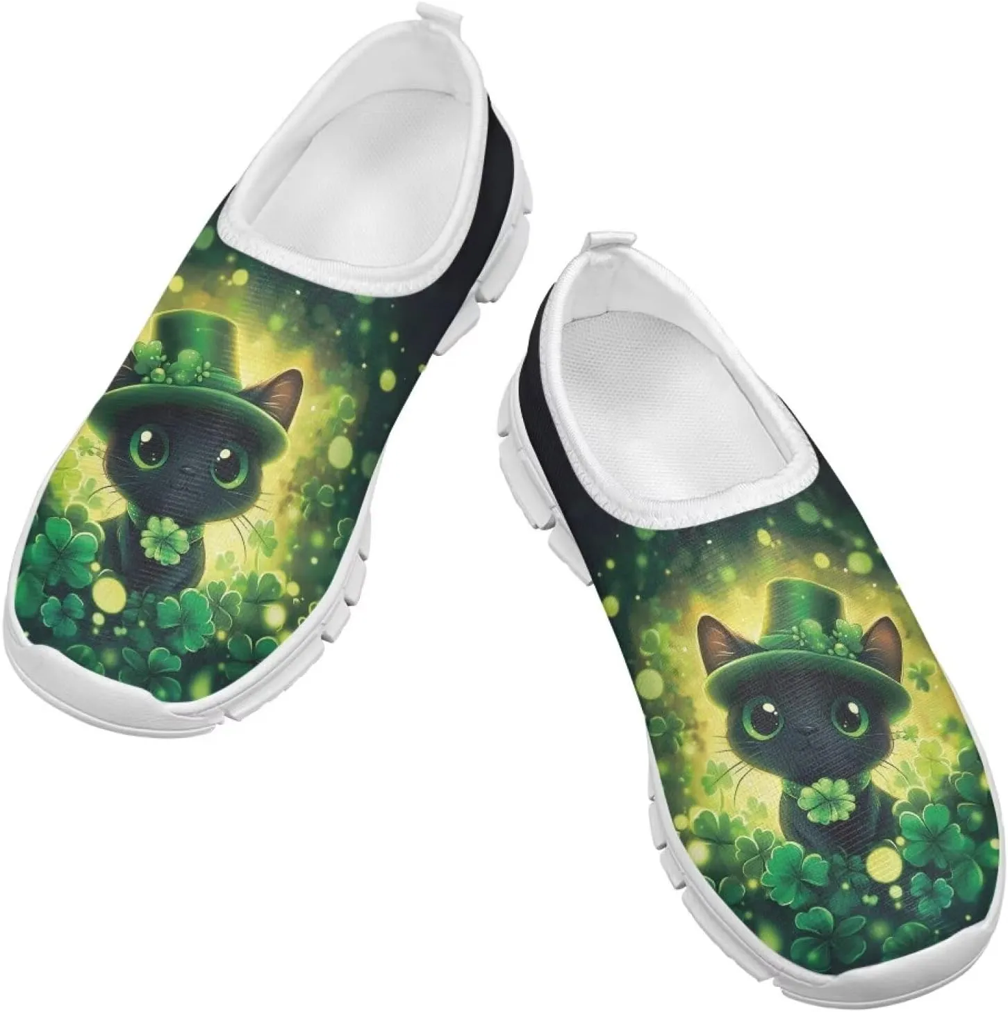Girls Slip On Sneakers St Patrick's Day Costume Kids Tennis Gym Shoes
