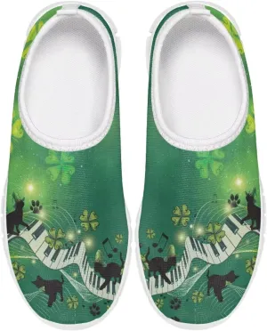 Girls Slip On Sneakers St Patrick's Day Costume Kids Tennis Gym Shoes