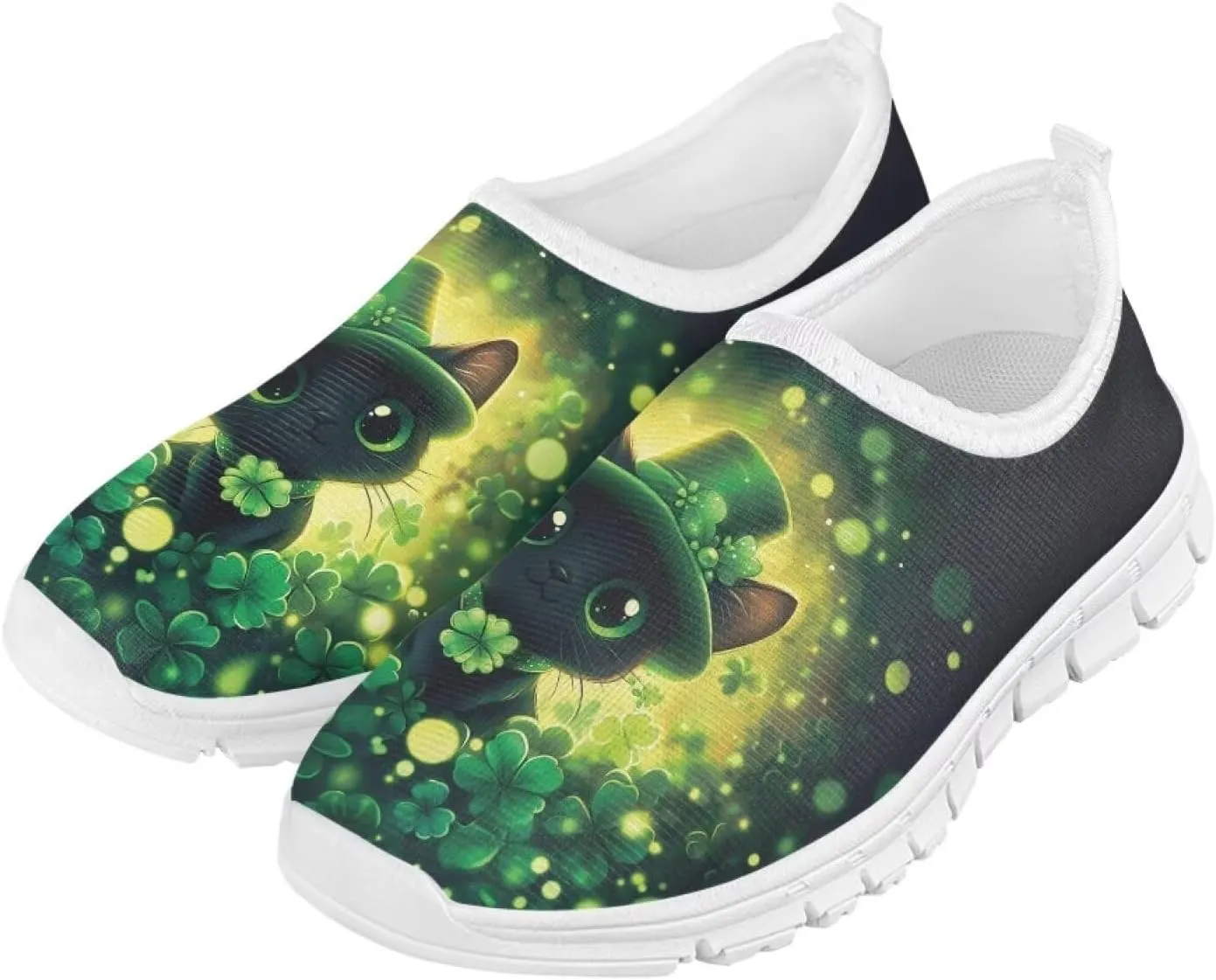 Girls Slip On Sneakers St Patrick's Day Costume Kids Tennis Gym Shoes